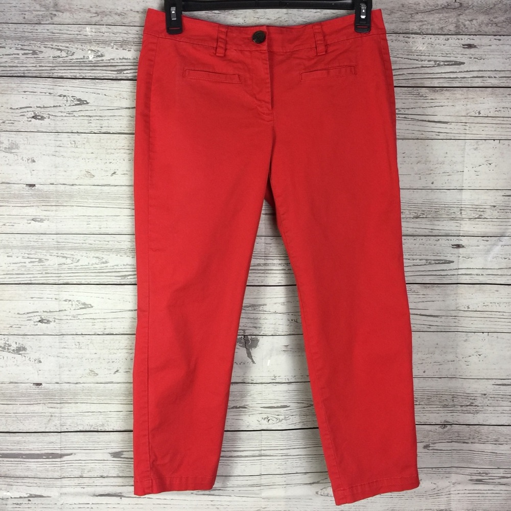 Cabi Style #646 Work It Poppy Red Stretch Capri P… - image 1